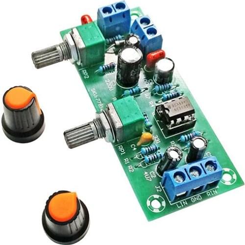KYYSLB DC10-24V Single Power Subwoofer Preamp Board Hifi Low Pass Filter Front Circuit Non-amplifier Audio Preamp