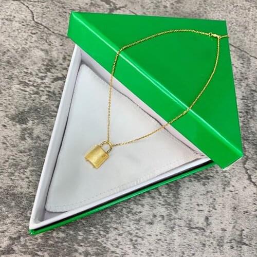 Hot Brand Fashion Jewelry For Women Gold Plated Lock Party Fashion Jewelry Skull Necklace Pendant Vintage Gold Color Design