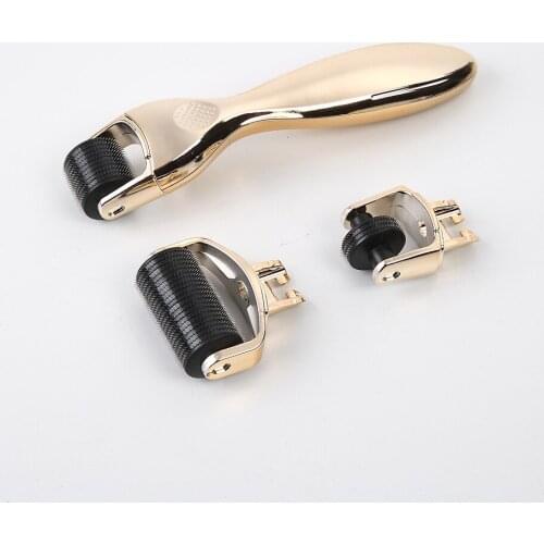 0.25mm gold DRS 1200+600+300needle micro needles derma roller titanium mezoroller microneedle dr pen machine for skin care