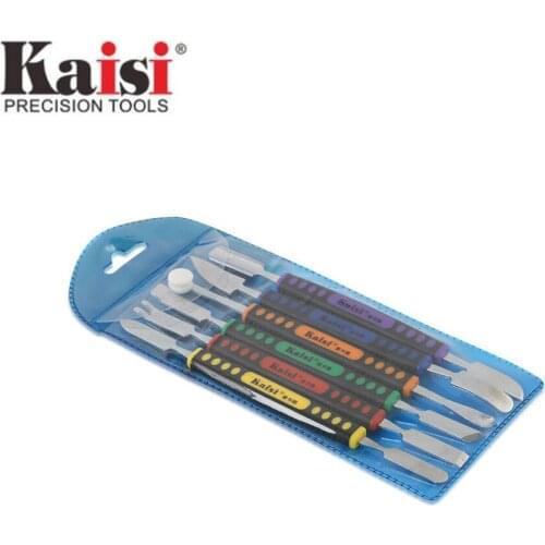 Kaisi 6Pcs Dual Ends Metal Spudger Set for iPhone iPad Tablet Mobile Phone Prying Opening Repair Tool Kit Hand Tool Sets