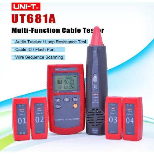 UNI-T UT681A Multi-Function Cable Finder Set Network Tester Cable Tester RJ45 RJ11 Wire Locator Detector Hunt Instrument