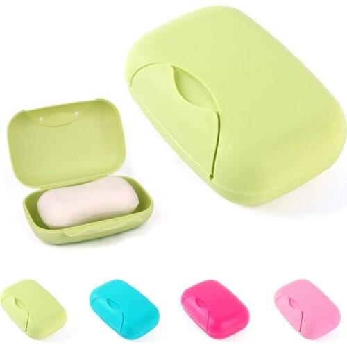 Plastic Travel Soap Box Dish Plate Case Case Holder Container Wash Shower Home Shower Bathroom Sealed Soap Case With Lock Cover