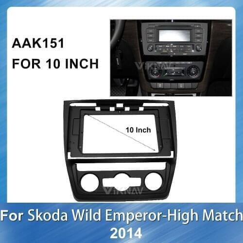 Car Radio Fascia For SKODA YETI 2014 DVD frame Dash Mount Kit Adapter Trim Facial Panel Frame Dashboard 2 Din