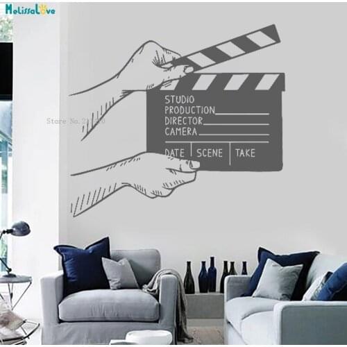 Props Before the Film Starts Clapperboard Vinyl Wall Decal Filming Cinema Home Decor Movie Room Decoration Murals YT1380