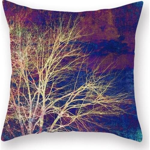 Silk pillowcase Deciduous forest scenery beautiful pillowcase cushion pillow custom pillow cover 13