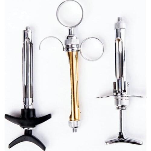 1Pc Dental Gun Syringe Stainless steel Quantitative Press Type Syringe Dental Surgical Instrument 1.8ml Dental Surgery Tool Oral