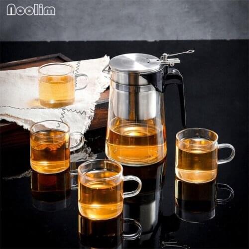 Heat Resistant Glass Teapot With 304 Stainless Steel Tea Infuser Chinese Kung Fu Tea Set Transparent Tea Pot Filter Kettle 750ML