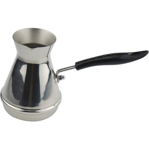 Stainless Steel Turkish Coffee Pot, Butter Coffee Milk Warmer Chocolate Melting Pot with Spout, Home Kitchen Cafe Coffee Tools