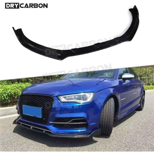 Carbon Fiber Front Bumper Lip Spoiler for Audi A3 Sline S3 4 door 2014 2015 2016 Head Chin Shovel Car Styling