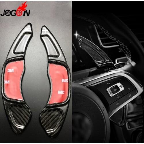 Carbon Fiber For VW GOLF GTI R GTD GTE MK7 7 2013- 2017 Scirocco 15-17 Steering Wheel Paddle Add-on Extension Shifter Cover Trim