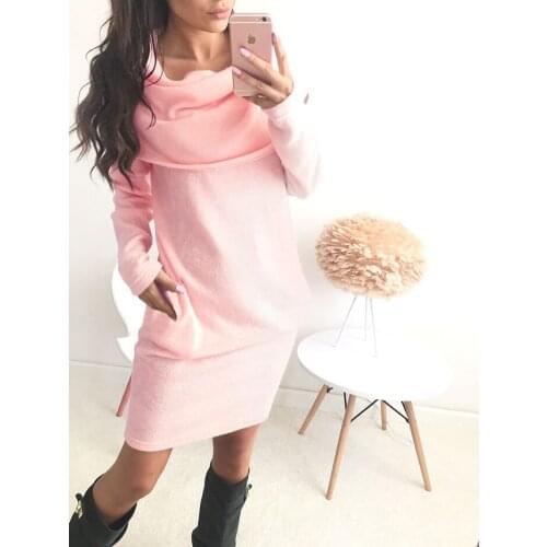 Womens Autumn Dresses Robe Sexy Ruffled solid Midi Sheath Slim Bodycon Dress Long Sleeve Elegant Hip Vestidos white pink gray