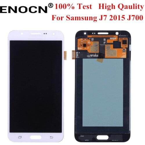 AAA Quality AMOLED J7 LCD For Samsung Galaxy J7 2015 J700 J700F J700M J700H LCD Display With Touch Screen Digitizer Assembly