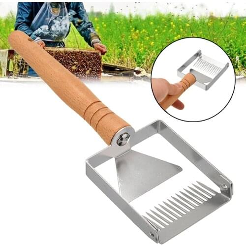 1pc Stainless Steel Multifunction Honey Scraper Durable Bee Hive Uncapping Fork Shovel Beekeeping Honey Collect Tool