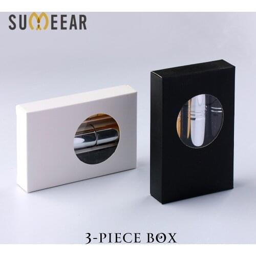 10 pcs/lot 10ml Perfume Bottle Atomizer Collocation 3-Piece Box White or Black Box Spray Bottle gift