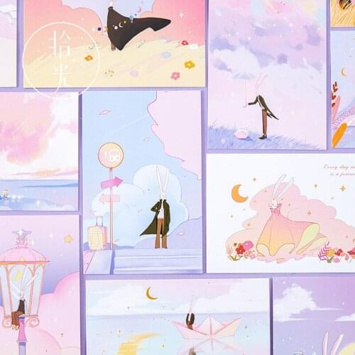 30 Pcs/Set Dreamland Post Office Series Postcard DIY Cartoon Greeting Cards Journal Decoration Message Card