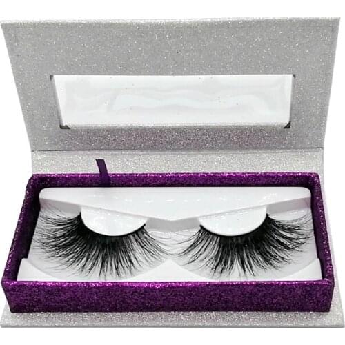 3D Mink Strip Eyelashes 25mm Long Thick Fluffy Lashes 30 Pairs With Custom Packaging Box Private Logo