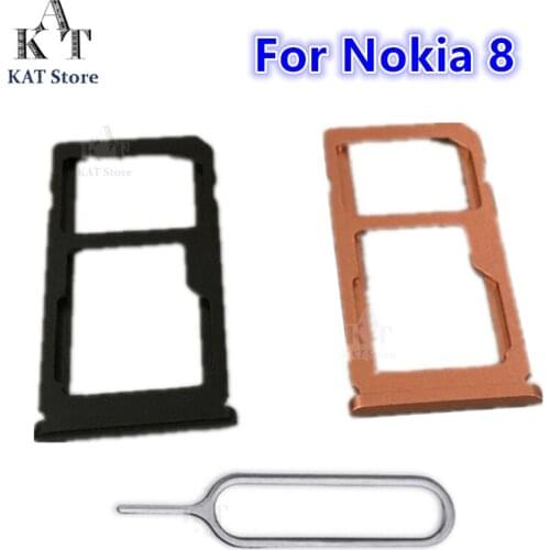 5Pcs For Nokia 8 N8 TA-1012 1004 1052 Micro SIM Card Tray Slot Holder SIM Slot With Eject Pin Tool Replacement Parts