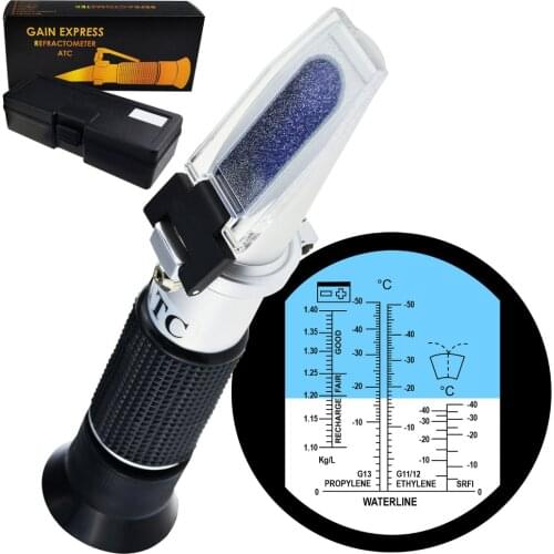 5-in-1 Automotive Battery Antifreeze Refractometer ATC Freezing Point Measurement Tester Meter Coolant Condition