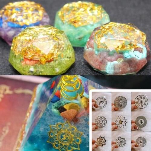 9 Styles Rune Metal Stickers Epoxy Resin Mold Fillings Jewelry Making Material Filler DIY Art Crafts Decorations