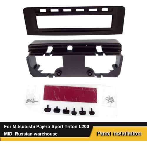 Car Stereo Fascia For Mitsubishi Pajero Sport Triton L200 Mornitor MID DVD Radio Middle Panel Mount Dash Installation Trim Kit