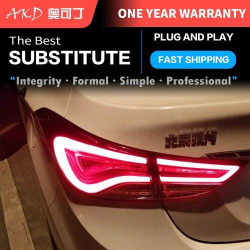 Car Tail Lights Automotive Parts For Hyundai Elantra 2012-2016 Taillights Rear Lamp LED Signal Reversing Parking Lights FACELIFT