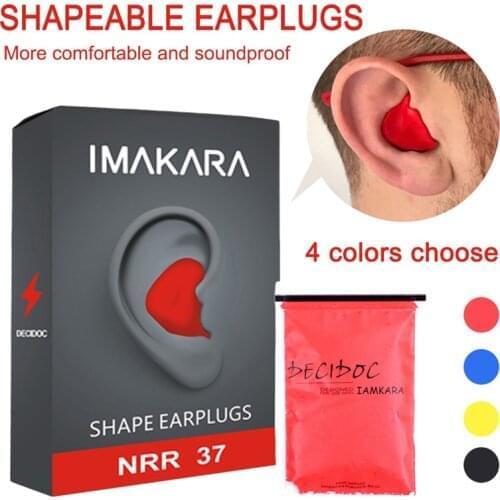 Swimming 60pcs/pack Moldable Shaped PU Anti-noise Ear Plugs Noise Reduction Sleeping Guard Soft Anti-Snoring Water Sport Earplug