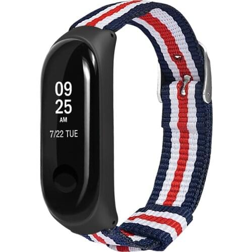 Bracelet for Xiaomi Mi Band 3 Sport Wristband Canvas Watch Strap for Xiaomi Mi Band 3 Bracelet for Mi Band 3 Strap Metal Case