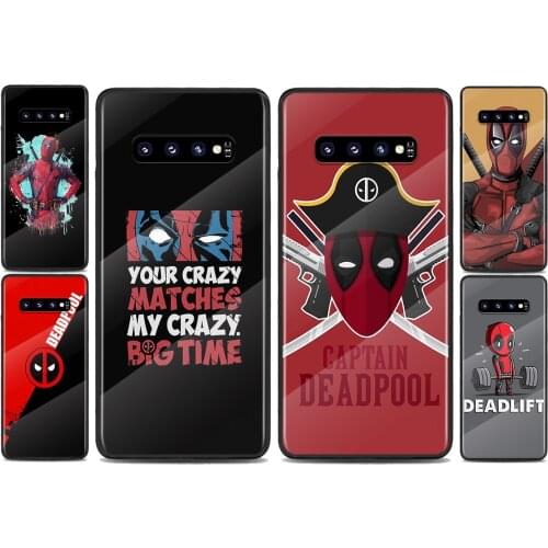 Tempered Glass Cover Deadpool Marvel Cool For Samsung Galaxy S20 FE S10e S10 S9 S8 Ultra Plus Lite Plus Phone Case