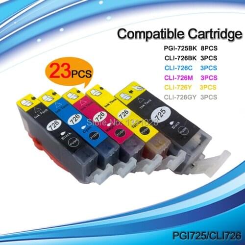 INK WAY Free Shipping 23PCS of compatible pgi-725 cli-726 for PIXMA MG6170 MG8170 MG8270 MG6270