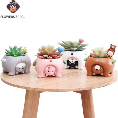 Cute Animal Inverted Butt Resin Planting Flowerpot, Creative And Unique Decoration, Succulent Planting Flowerpot, Birthday Gift