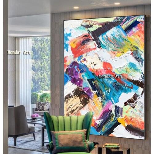 Home Decor Hand painted Modern Canvas Painting abstract Oil Painting on Canvas Poster Wall Art Picture for Living Room bedroom