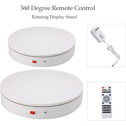20/32cm 360 Degree Remote Control Speed Direction Jewelry Display Electric Rotating Jewelry Organizer Photography Display Stand