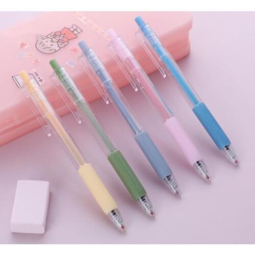 Ellen Brook 1 PCS Gel Cute Pen Creative INS Candy Color Press Office Gift School Supplies Stationery Kawaii Funny Pens