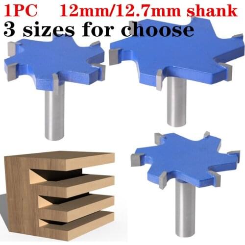 1Pc 12mm/12.7mm Shank T Slot Milling Cutters With 6 Teeth 1/2 Inch Shank Woodworking Router Bits Cutters For Wood Rabbeting Bit