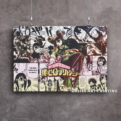 Canvas Anime My Hero Academia Tsuyu Pictures Home Decoration Paintings Poster HD Prints Wall Art Modular Living Room Framed
