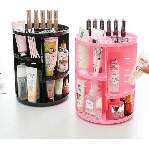 Creative Round 360 Degree Rotating Detachable Storage Rack Desktop Cosmetic Storage Box Bathroom Finishing Storage Rack