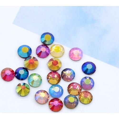 144/1440pc SS20 Sparking ALL Colors AB Hotfix Iron on Glue on Flat Back Crystal Rhinestone Crystal Diamante Beads For Clothing