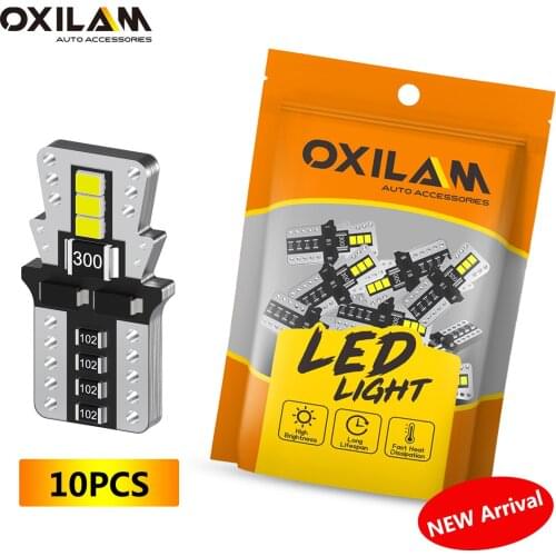 10Pcs OXILAM W5W T10 LED Bulb Canbus Light 2825 194 168 LED Lamp For BMW e90 e60 e87 VW Golf 4 Golf 5 Golf 7 Honda Civic Ford