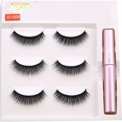 New Invisible Magnets Magnetic Eyelashes Eye Eyeliner Liquid Set No Glue False Mink Extension Kit 3D Individual Reusable Eyelash