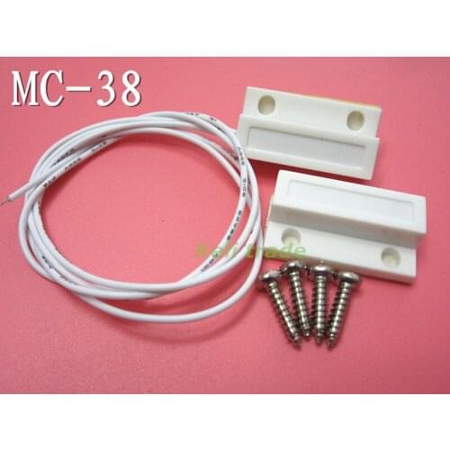 5Pair MC-38 Wired Door Window Sensor Magnetic Switch for Home Alarm normally Closed NC for Sensor together