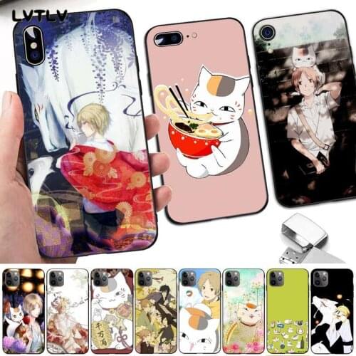 LVTLV Cute Japan Cartoon Madara Cat teacher Natsume yuujinchou Phone Case for iPhone 8 7 6 6S Plus X 5 5S SE 202 XR 11pro XS MAX