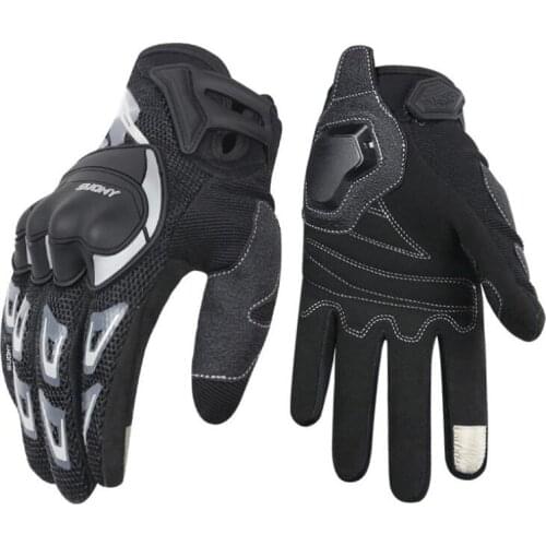 SUOMY Carbon Fiber Shell Motorcycle Gloves Guantes Moto Protective Anti-slip Professional Full Finger Gloves Breathable Leather
