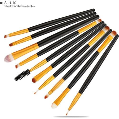 10pcs/set Makeup кисти Brush Foundation Blush Tool Set Cosmetic Make-up Toiletry Kit Wool Beauty Make Up Brush Set косметика