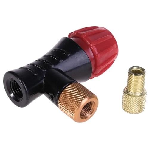 Bicycle Inflator Head Compatible For Presta Schrader Valve CO2 Pump Accessories Y51D