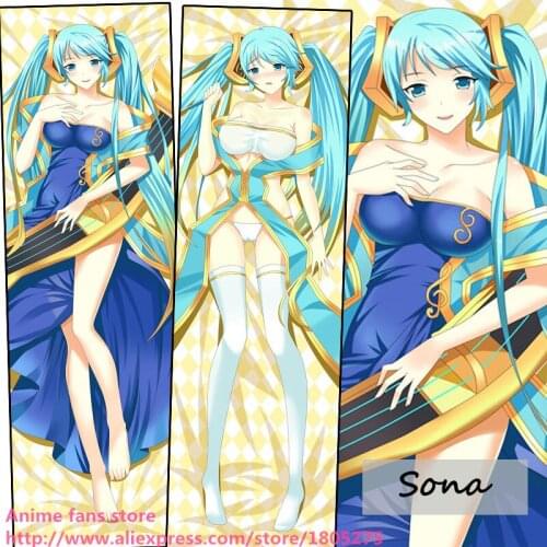 Cute Anime Pillowcase Hot Game LOL League of Legends Sona Sexy Pillow Case decorative Hugging Body Bedding