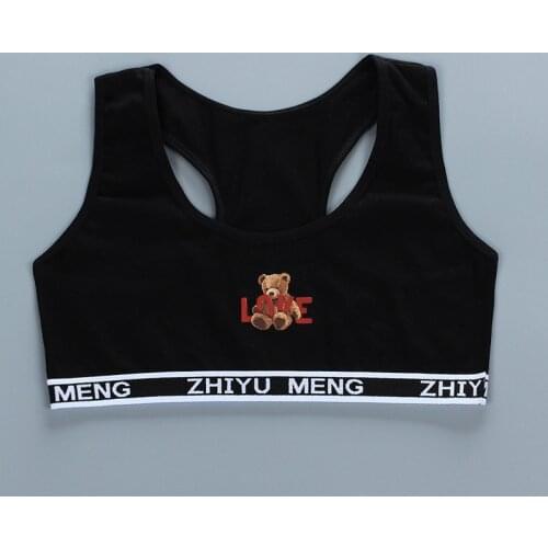 New Girls Bra Developmental Vest Underwear Girls Underwear Cotton Children Training Bra Teenager Undergarments 8-16years