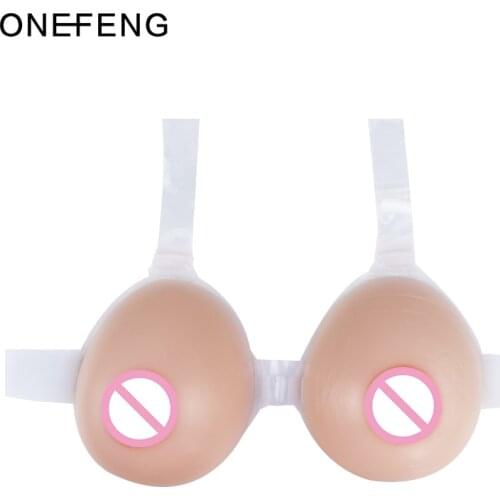 ONEFENG SFT Silicone False Breasts for Cross Dresser Artificial Breasts Hot Selling 500-1600g/pair Full Shape With Straps