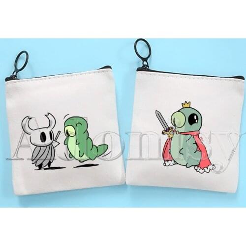 Hollow Knight Small Square Bag Coin Purse Storage Small Bag Card Bag Key Bag Coin Clutch Bag Zipper Key Bag