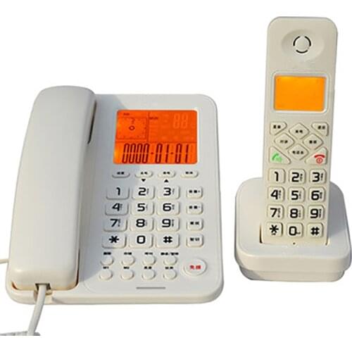 Expandable Corded/Cordless Phone System with 1 Handset & Base, Caller ID, LCD Backlit, Home Telephone Landline, Handsfree