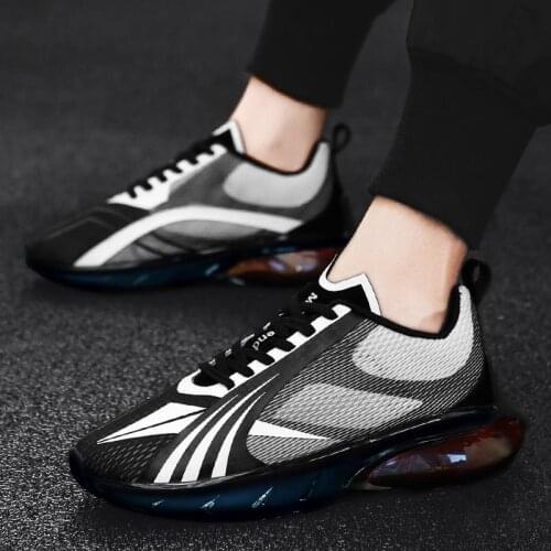 Plus Size Summer Rubber Hard-wearing Mens Sneakers Sports for Men Men Running Shoes Sport Male Black Basket Walking GMB-0486
